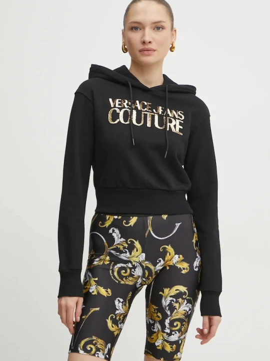 Zdjęcie produktu Versace Jeans Couture bluza bawełniana czarny