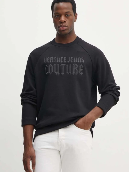 Zdjęcie produktu Versace Jeans Couture bluza bawełniana czarny