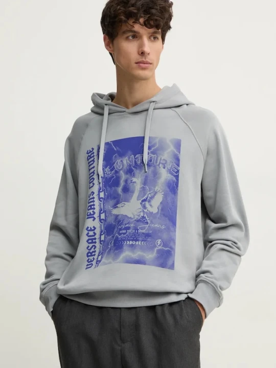 Zdjęcie produktu Versace Jeans Couture bluza bawełniana szary