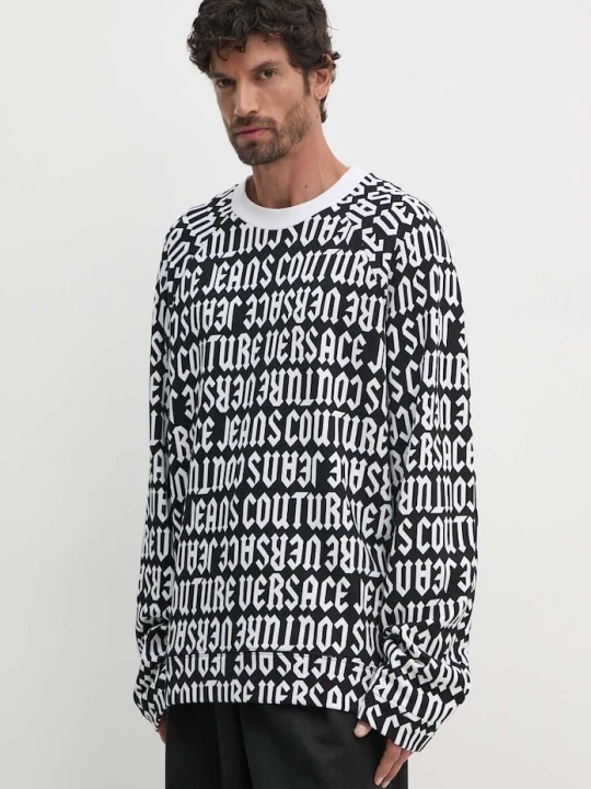Zdjęcie produktu Versace Jeans Couture bluza bawełniana czarny