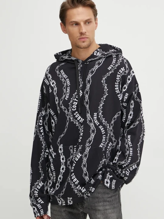 Zdjęcie produktu Versace Jeans Couture bluza bawełniana czarny