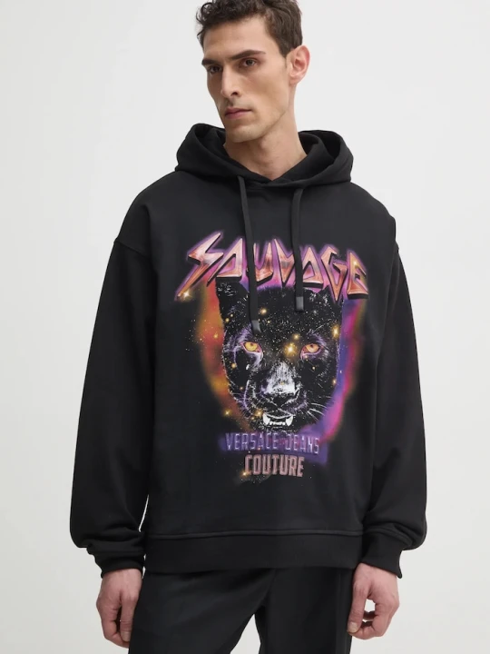 Zdjęcie produktu Versace Jeans Couture bluza bawełniana czarny