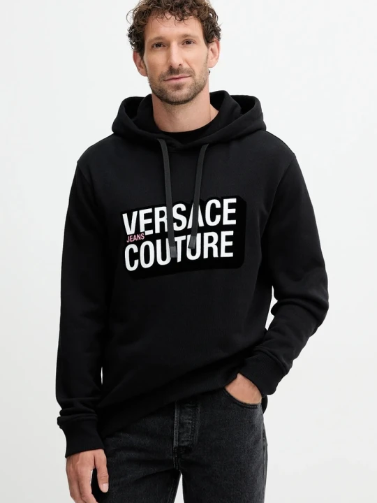 Zdjęcie produktu Versace Jeans Couture bluza bawełniana czarny