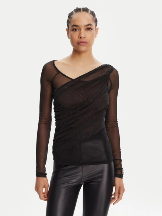 Zdjęcie produktu Versace Jeans Couture Bluzka 78HAH600 Czarny Slim Fit