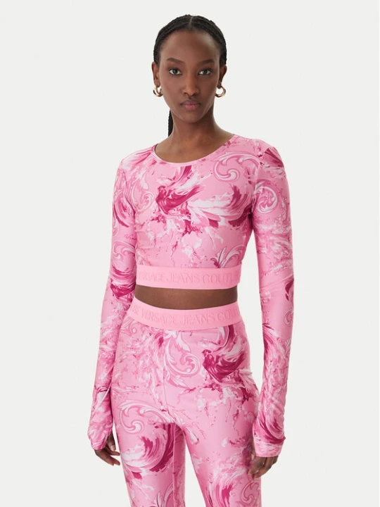 Zdjęcie produktu Versace Jeans Couture Bluzka 80HAH218 JS532 Różowy Slim Fit