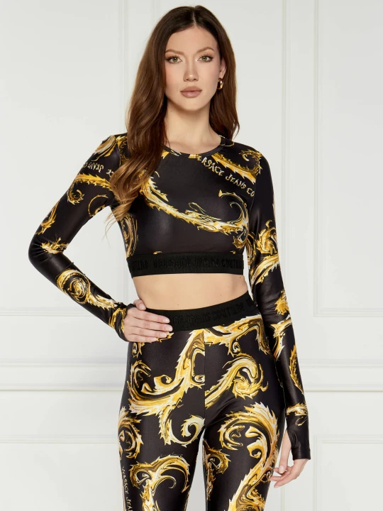Zdjęcie produktu Versace Jeans Couture Bluzka | Cropped Fit czarny