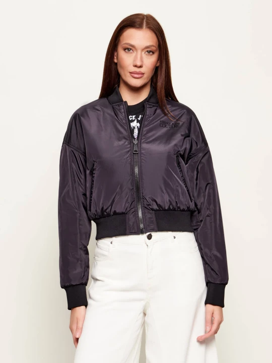 Zdjęcie produktu Versace Jeans Couture Dwustronna kurtka bomber BAROCCO ALL. | Cropped Fit czarny