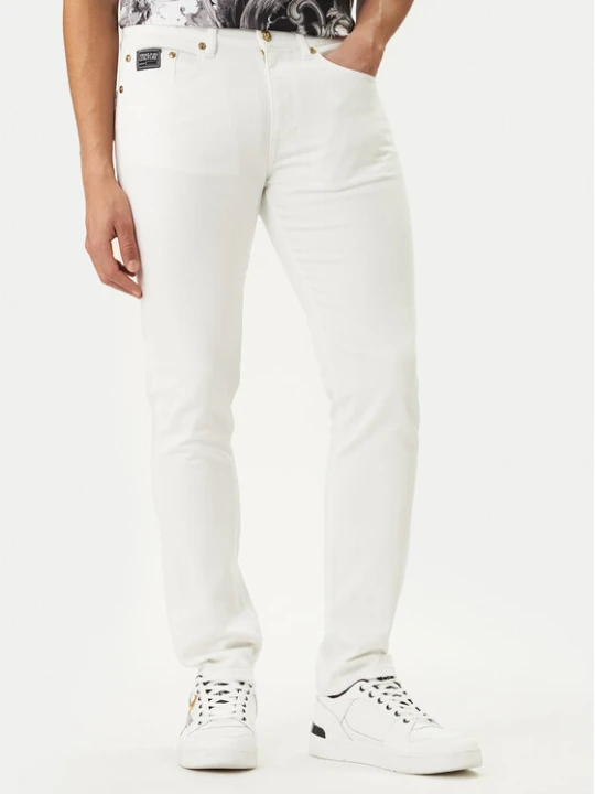 Zdjęcie produktu Versace Jeans Couture Jeansy 80GAB5S0 CEWCA Biały Slim Fit