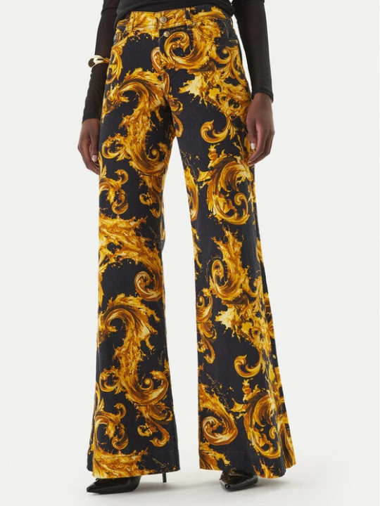 Zdjęcie produktu Versace Jeans Couture Jeansy 80HAB506 ES153 Czarny Wide Leg