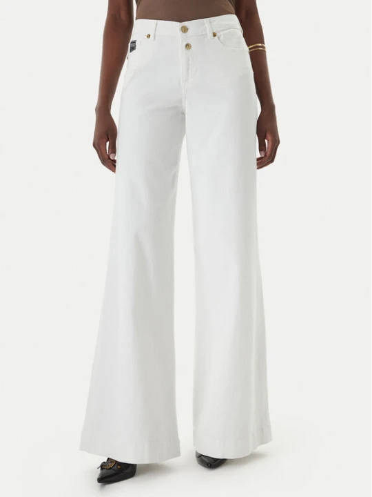 Zdjęcie produktu Versace Jeans Couture Jeansy 80HAB561 CEWCA Biały Wide Leg