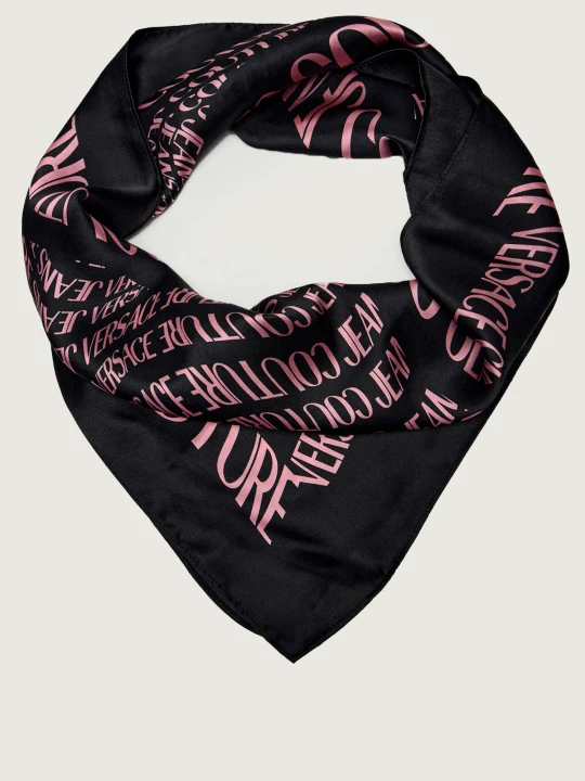Zdjęcie produktu Versace Jeans Couture Jedwabna chusta czarny
