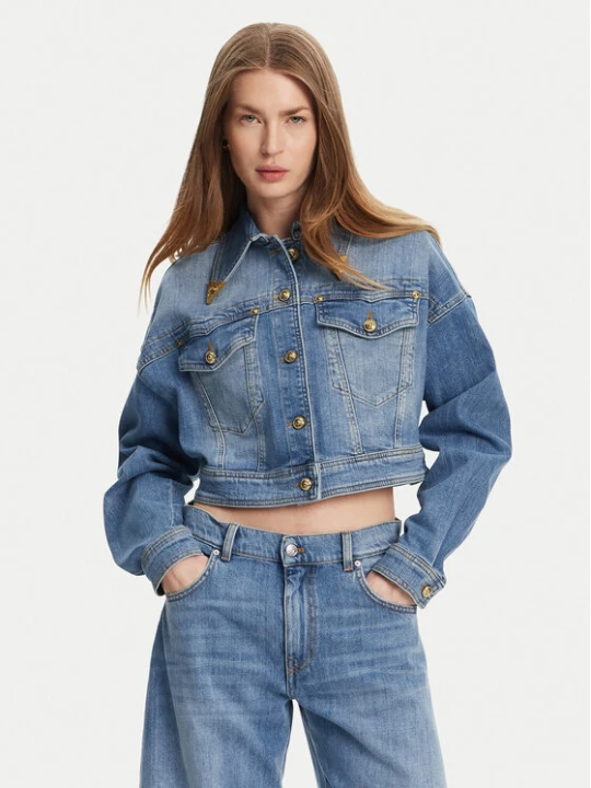 Zdjęcie produktu Versace Jeans Couture Kurtka jeansowa 78HAS450 Niebieski Relaxed Fit