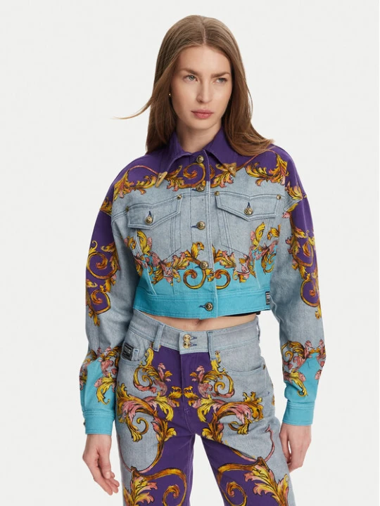 Zdjęcie produktu Versace Jeans Couture Kurtka jeansowa 78HAS4P0 Kolorowy Relaxed Fit