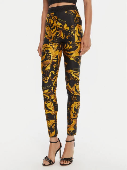 Zdjęcie produktu Versace Jeans Couture Legginsy 79HAC101 JS501 Czarny Slim Fit