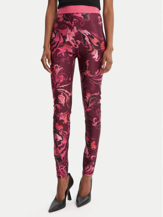 Zdjęcie produktu Versace Jeans Couture Legginsy 79HAC101 JS501 Różowy Slim Fit