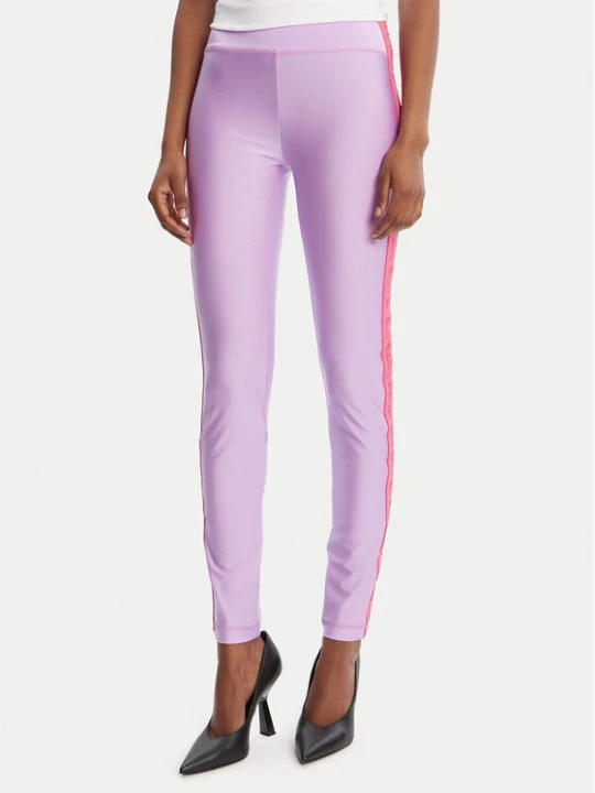 Zdjęcie produktu Versace Jeans Couture Legginsy 79HAC114 N0008 Fioletowy Slim Fit