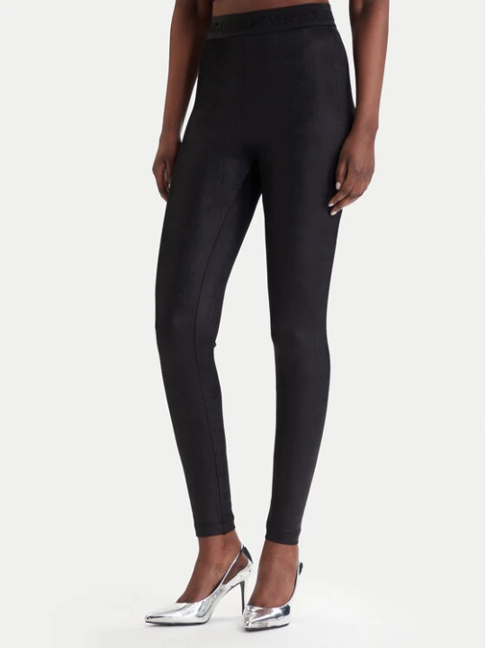 Zdjęcie produktu Versace Jeans Couture Legginsy 80HAC101 J0064 Czarny Slim Fit