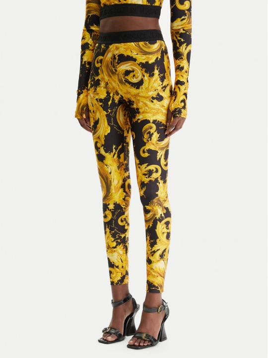 Zdjęcie produktu Versace Jeans Couture Legginsy 80HAC101 JS532 Czarny Slim Fit