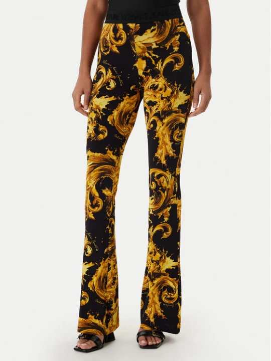 Zdjęcie produktu Versace Jeans Couture Legginsy 80HAC107 JS533 Czarny Flare Fit