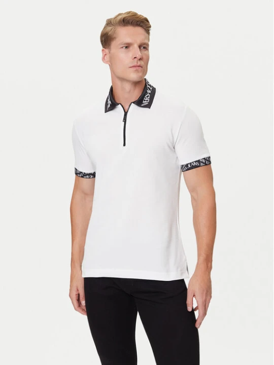 Zdjęcie produktu Versace Jeans Couture Polo 79GAGT02 CJ01T Biały Regular Fit