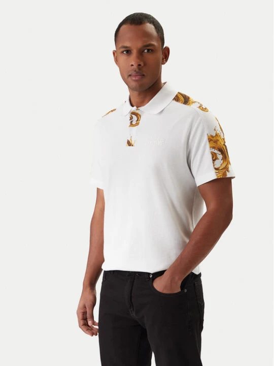 Zdjęcie produktu Versace Jeans Couture Polo 80GAG6R1 JS549 Biały Regular Fit