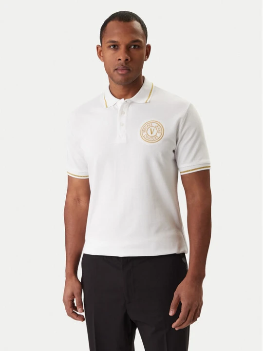 Zdjęcie produktu Versace Jeans Couture Polo 80GAGT03 CJ01T Biały Regular Fit