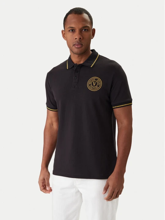 Zdjęcie produktu Versace Jeans Couture Polo 80GAGT03 CJ01T Czarny Regular Fit