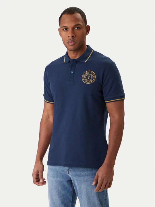 Zdjęcie produktu Versace Jeans Couture Polo 80GAGT03 CJ01T Niebieski Regular Fit