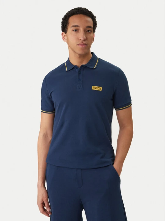 Zdjęcie produktu Versace Jeans Couture Polo 80GAGT05 CJ01T Granatowy Slim Fit