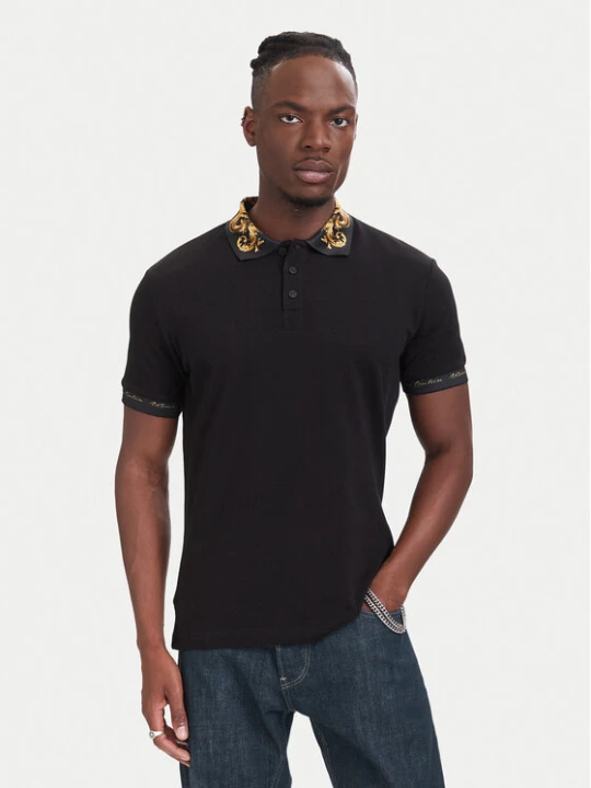 Zdjęcie produktu Versace Jeans Couture Polo 80GAGT12 CJ01T Czarny Slim Fit