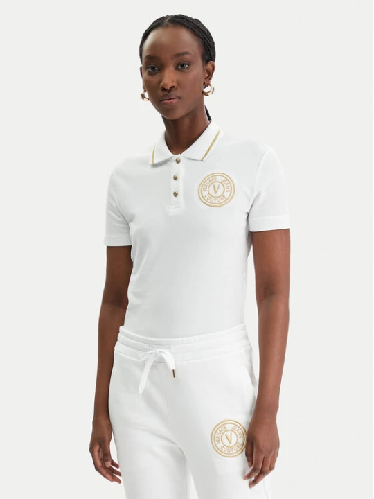 Zdjęcie produktu Versace Jeans Couture Polo 80HAGT02 CJ01T Biały Regular Fit