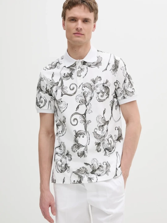 Zdjęcie produktu Versace Jeans Couture polo bawełniane biały