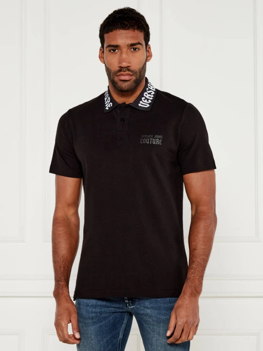 Zdjęcie produktu Versace Jeans Couture Polo Collar Goth | Regular Fit czarny