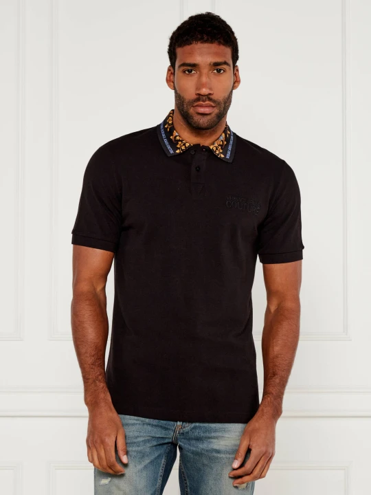 Zdjęcie produktu Versace Jeans Couture Polo Lizard Collar | Regular Fit czarny