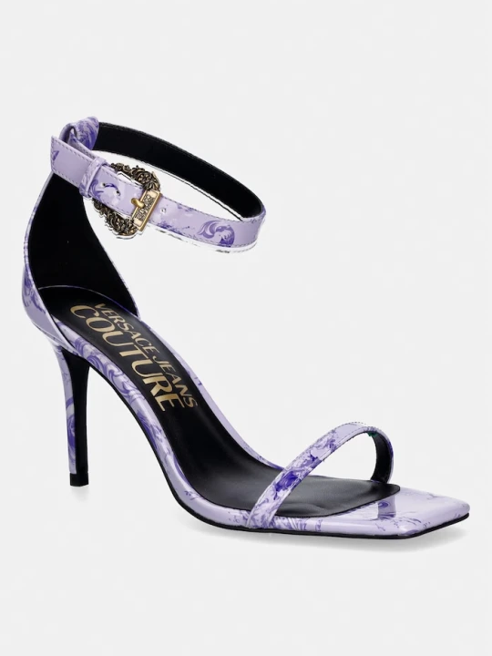 Zdjęcie produktu Versace Jeans Couture sandały na wysokim obcasie fioletowy