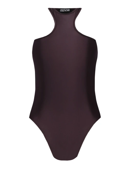 Zdjęcie produktu Versace Jeans Couture Satynowe body | Slim Fit brązowy