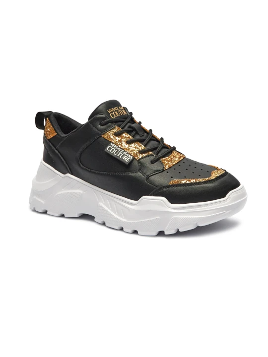 Zdjęcie produktu Versace Jeans Couture Skórzane sneakersy czarny