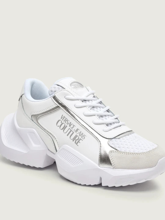 Zdjęcie produktu Versace Jeans Couture Skórzane sneakersy FONDO GRAVITY DIS. SU3 | zamsz biały