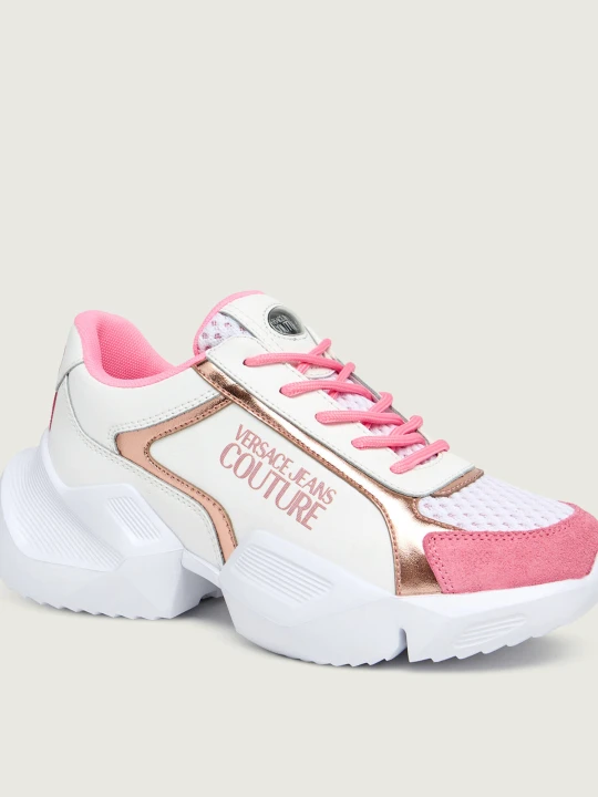 Zdjęcie produktu Versace Jeans Couture Skórzane sneakersy FONDO GRAVITY DIS. SU3 | zamsz biały
