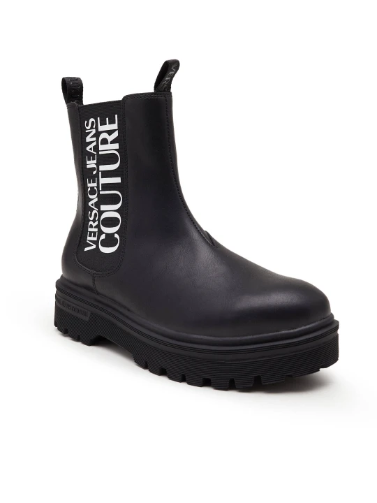 Zdjęcie produktu Versace Jeans Couture Skórzane sztyblety czarny