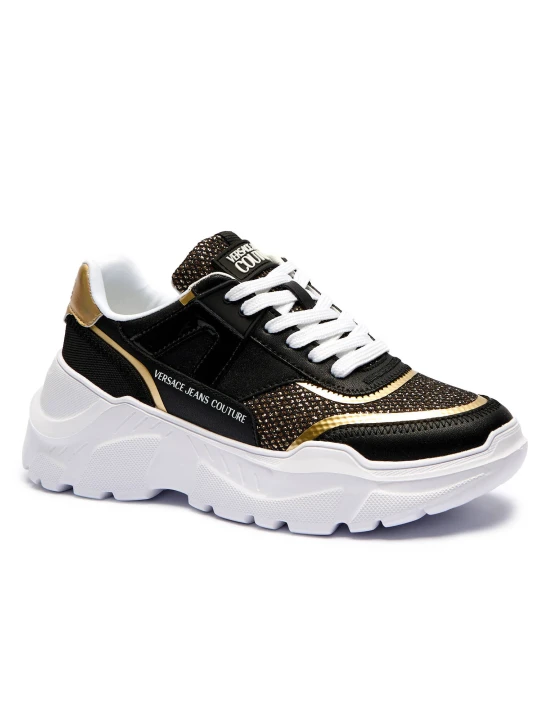 Zdjęcie produktu Versace Jeans Couture Sneakersy SPEEDTRACK DIS. 4 | z dodatkiem skóry czarny