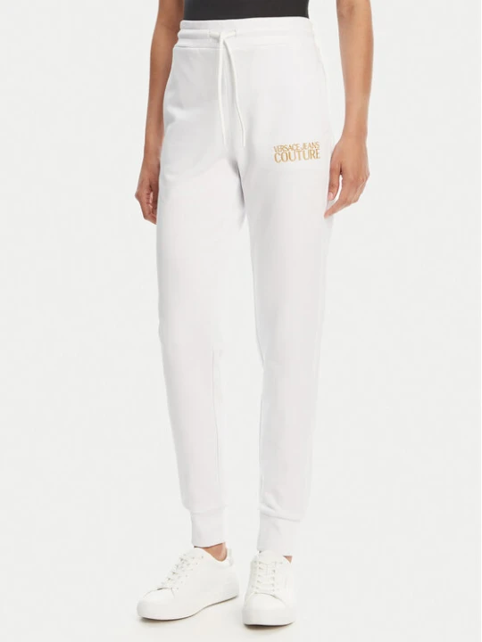 Zdjęcie produktu Versace Jeans Couture Spodnie dresowe 78HAAT06 Biały Regular Fit