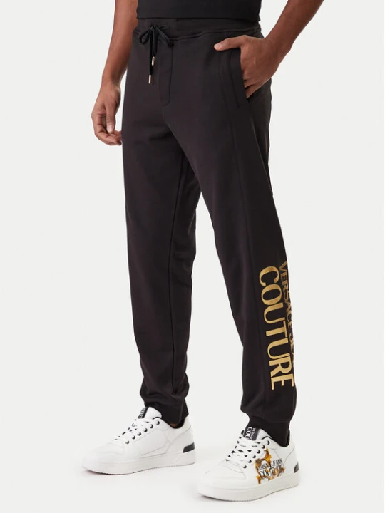 Zdjęcie produktu Versace Jeans Couture Spodnie dresowe 80GAAT00 CF01T Czarny Regular Fit