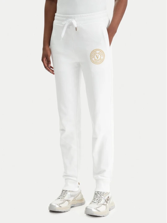 Zdjęcie produktu Versace Jeans Couture Spodnie dresowe 80HAAT02 CF01T Biały Regular Fit