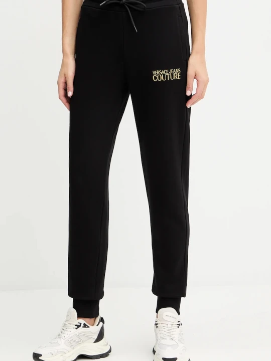 Zdjęcie produktu Versace Jeans Couture spodnie dresowe bawełniane czarny