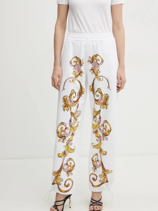 Zdjęcie produktu Versace Jeans Couture spodnie dresowe bawełniane biały