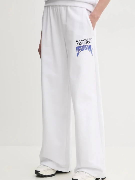 Zdjęcie produktu Versace Jeans Couture spodnie dresowe bawełniane biały