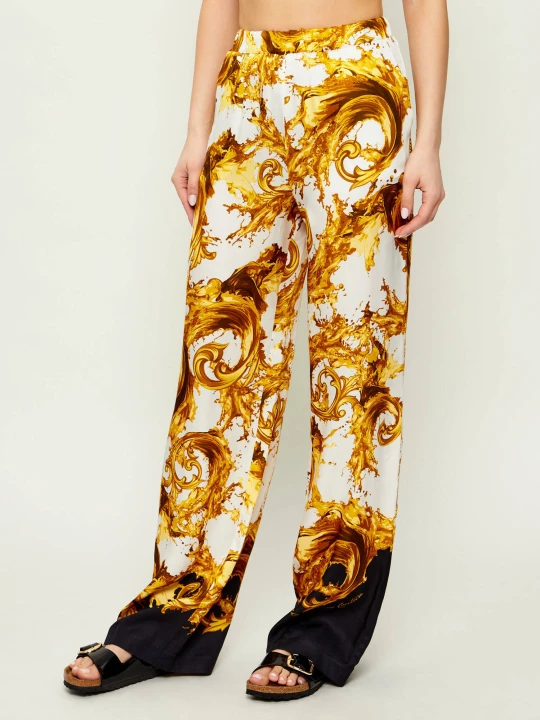 Zdjęcie produktu Versace Jeans Couture Spodnie | Loose fit złoty