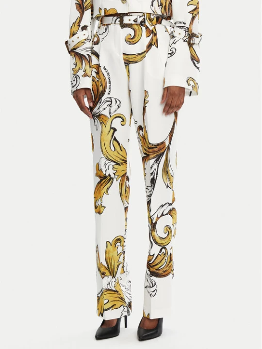 Zdjęcie produktu Versace Jeans Couture Spodnie materiałowe 78HAA111 Biały Straight Fit