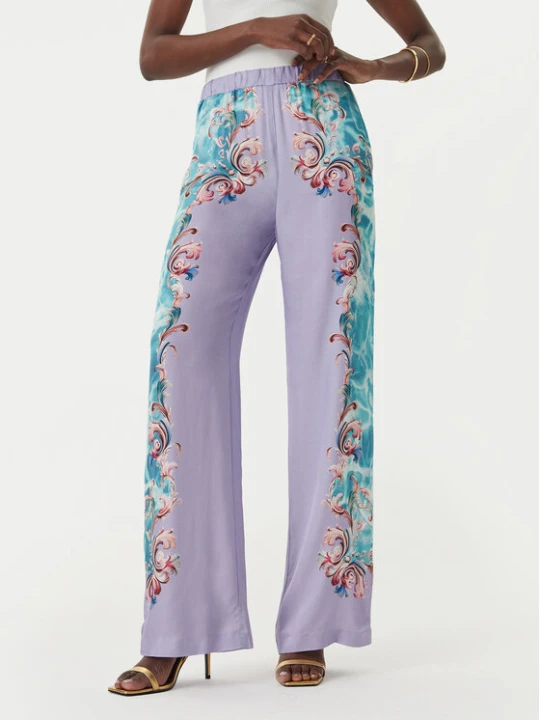 Zdjęcie produktu Versace Jeans Couture Spodnie materiałowe 80HAA1P2 NS830 Fioletowy jasny Regular Fit